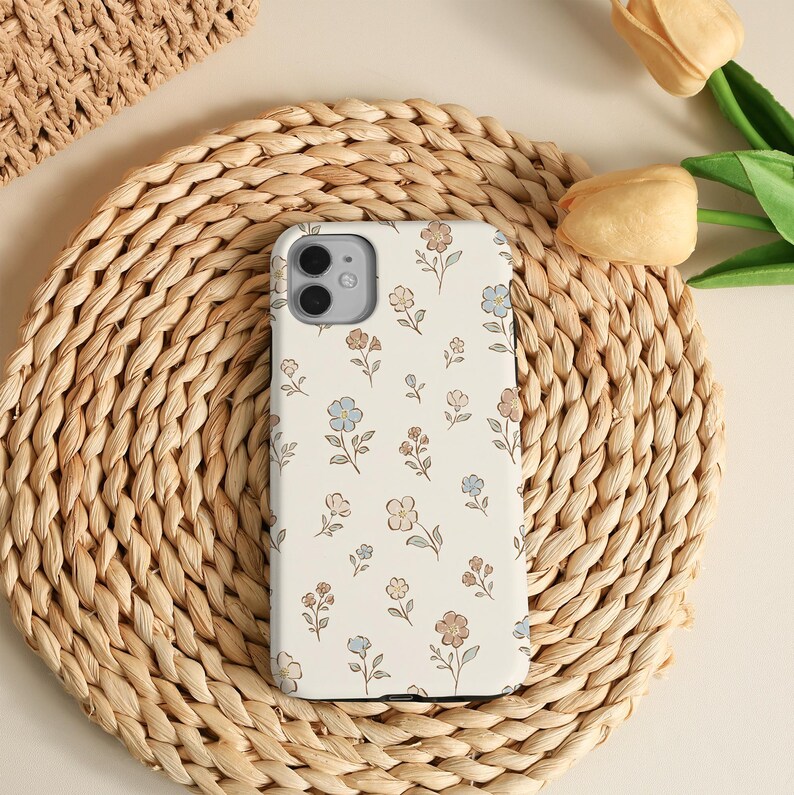 Neue, schlanke und robuste Handyhülle im Cottagecore-Blumenmuster für iPhone 18, 17, 16, 15, 14 Pro Max, 17e/16e, Air, Plus, 13, 12 Mini, X, XS, XR und SE Bild 6