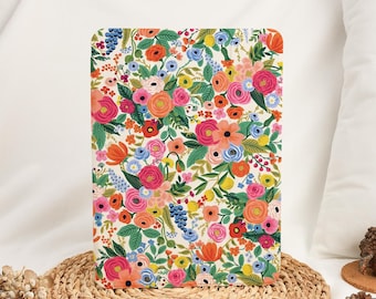 Cottagecore Flowers iPad Case With Pencil Holder for 2024 Air 6 Air 4/5 10.9" iPad 10 Gen 10.9" 7/8/9 10.2" Pro 11"12.9''13" Mini 6/7 Cover