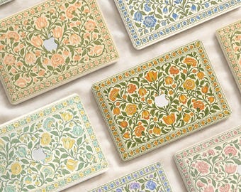 William Morris-Inspired MacBook Protective Hard Case, Vintage Floral Art Cover for Mac Neo, Air 11/13/15 & Pro 13/14/15/16