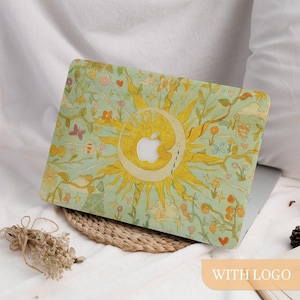 Funda rígida para MacBook con diseño estético de sol y luna para MacBook Neo Air 15/13 A3449 A3241 (2026) y Mac Pro 13/14/15/16 pulgadas (2025) M5 M4 M3 M2 M1.