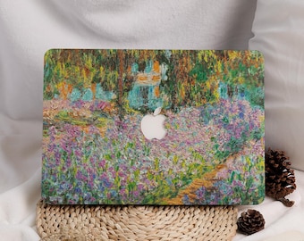 Irises Monet Garden Art MacBook Hard Protective Case Laptop Cover for 2025 M4 Air 15/13/11 Inch MacBook Pro 13/14/15/16 M1 M2 M3 2023 2024