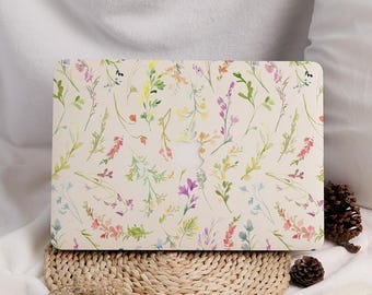 Colorful Floral Draw MacBook Hard Protective Case Mac Laptop Cover for 2025 M4 Air 15/13/11 Inch Macbook Pro 13/14/15/16 M1 M2 M3 2023 2024
