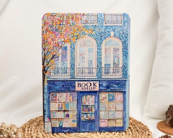 Book Shop Aesthetic iPad Cover with Pencil Holder for 2025 M2 M3 Air 7/6th iPad 11th Gen A16 iPad 10 M4 M5 iPad Pro 13/11 Inch A17Pro Mini 7