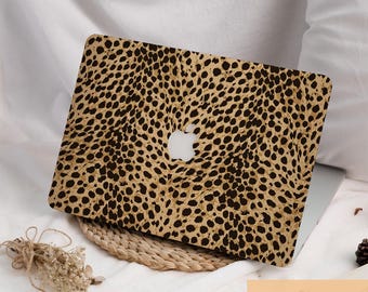 Vintage Leopard Texture MacBook Hard Case Cover Aesthetic Laptop Sleeve for Neo, Air, Pro & Retina (11/12/13/14/15/16 inch) M5 M4 M3 M2 M1
