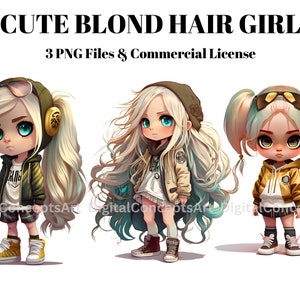 White chibi girl png clipart - Cute white girl png, white hip hop girl png, white teen school girl png clipart, messy bun png clipart