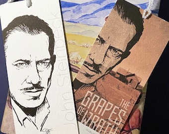 John Steinbeck Bookmark: The Grapes of Wrath Illustrated Bookmark