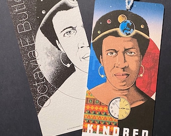 Octavia Butler 'Kindred' Bookmark: Illustrated Sci-Fi Art with Tassel