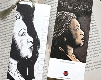 Toni Morrison Beloved Bookmark, 2-Sided Color Illustrated Bookmark, Perfect for Book Lovers