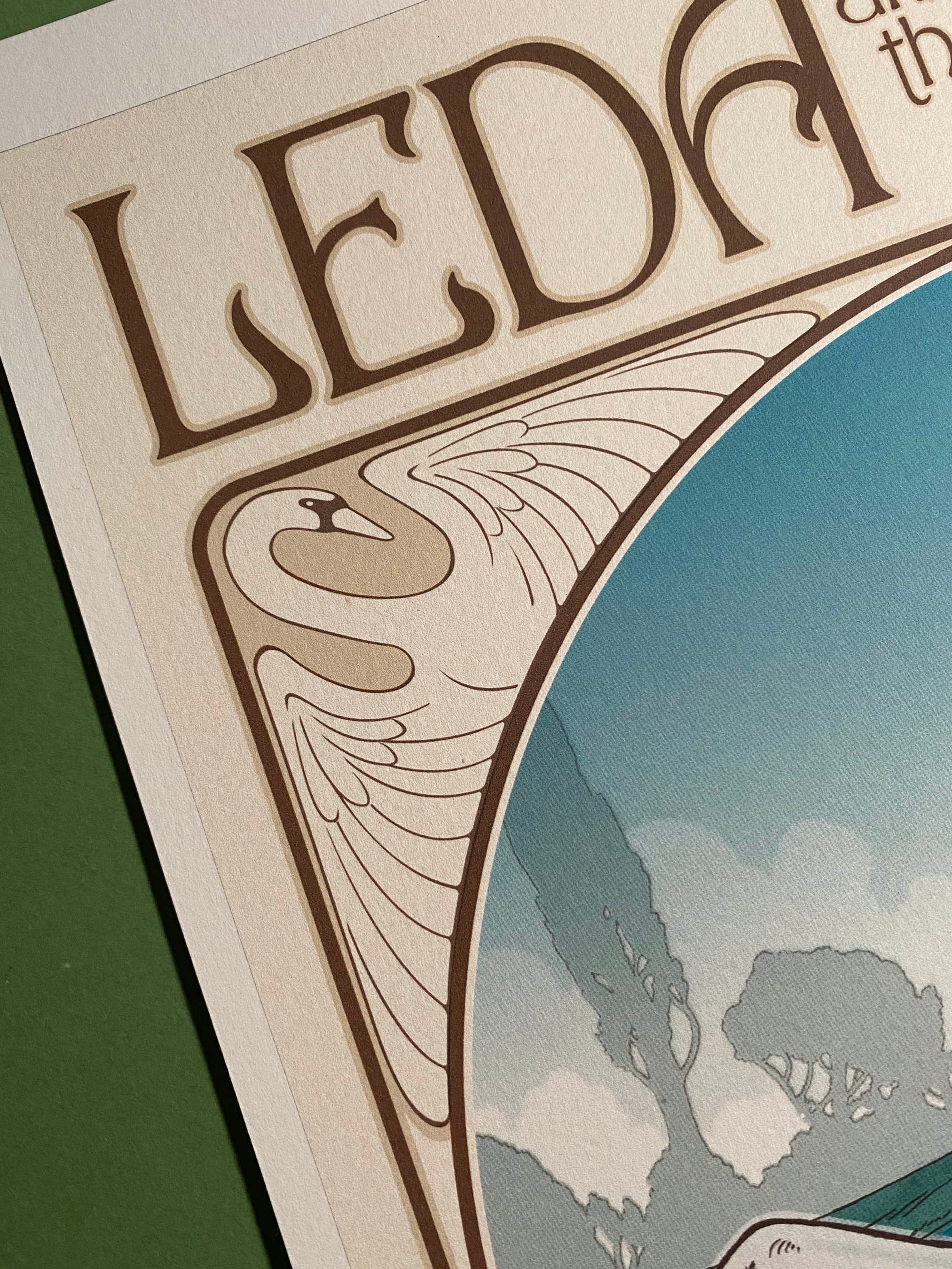 Art Nouveau Leda and the Swan Original Print, 11 X 15 Wall Hanging - Etsy