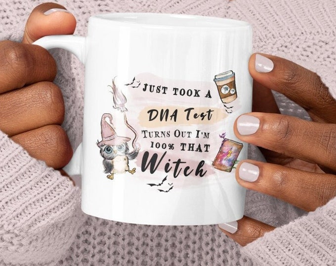 Personalized DNA Bad Witch Mug, Witchy Mug, Witch Gift, Halloween Mug, Funny Coffee Mug, Personalized Gift, Cute Witchcraft Mug,