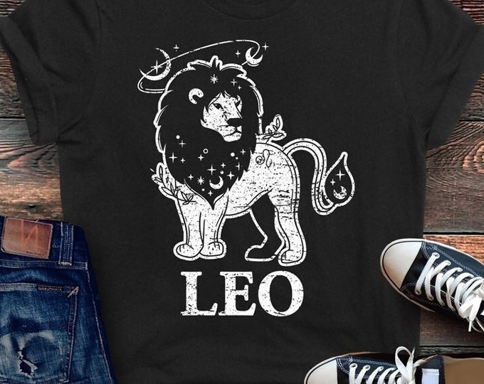 Leo Moon Phase Shirt, Gift for Leo, Leo Birthday, Leo Zodiac, Horoscope Clothing, Zodiac Sign Shirt, Witchy Zodiac, Zodiac Sign Shirt,