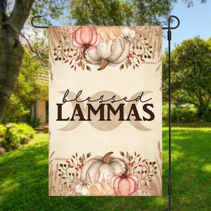 Lammas Garden Flag, Pagan Holiday Sign, Lammas Decoration, House Sign for Witch, Gift for Wiccan, Witch Decor, Pagan Decor, Witchy Flag