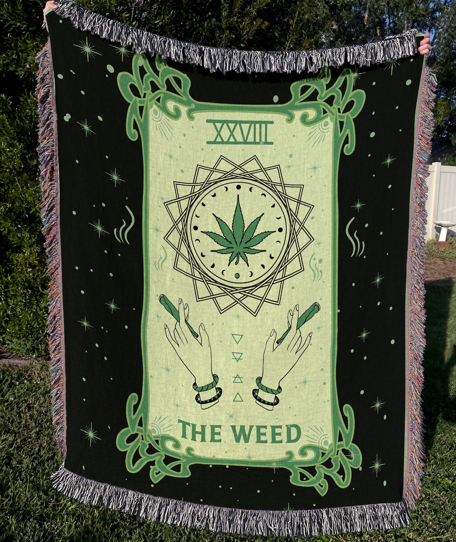 Weed Tarot Blanket Funny Marijuana Tarot Throw Gift for Etsy