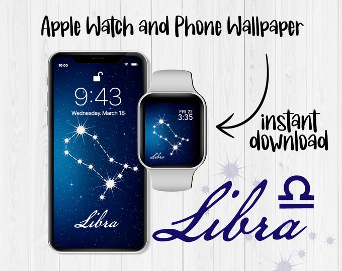 Libra Constellation, Apple Watch Wallpaper, Libra Celestial, iPhone Background, Zodiac Sign, iPhone Watch Face, iPhone Wallpaper, Zodiac