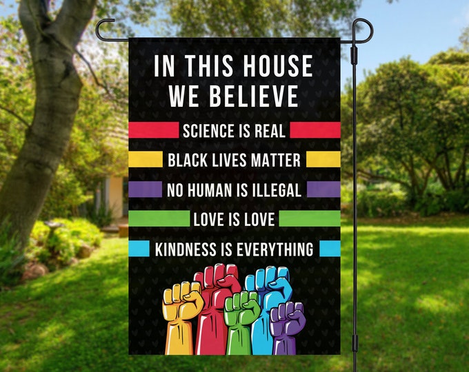 Pride Garden Flag, Celebrate LBGTQ, Progress Pride, House Sign for Pride, Gift for Pride Month, Witch Decor, Pride Decor, Funny Garden Flag