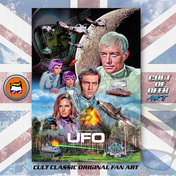 UFO - Gerry Anderson - Digital Fan Art Painting Poster Print