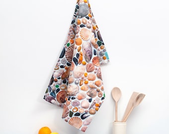Multicoloured Shell Tea Towel