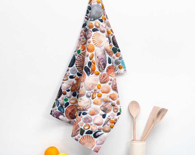 Multicoloured Shell Tea Towel