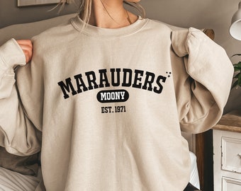 Marauders Moony College Crewneck Sweatshirt - Bookish Reader Gift