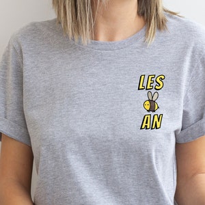 Lesbian Bee Shirt, Funny Lesbian Pride Tshirt, LGBTQ Queer Girls Shirt, Retro LGBT Pride Tee, Sapphic Clothing, Lesbian Bee Gift For Wife