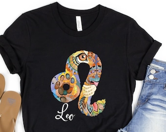 Leo Shirt, Zodiac Sign T Shirt, Leo Birthday, Leo Gift Shirt, Horoscope Shirt, Leo Women Tee, Astrology Shirt, Leo AF Shirt, August Birthday