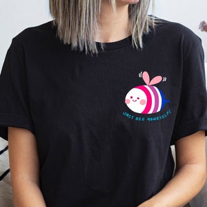 Subtle Bisexual Tshirt, Bi Pride Gift Shirt, LGBTQ Just Bee Yourself Tee, Bisexual Pride Shirt, Bisexual Flag Outfit, Subtle Bi Shirt, Queer