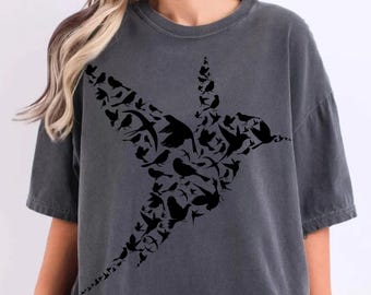 Comfort Colors Bird Shirt, Naturecore Birds Graphic Tee, Ornithologist Gift T-Shirt, Retro Birding Outfiit, Bird Species Apparel