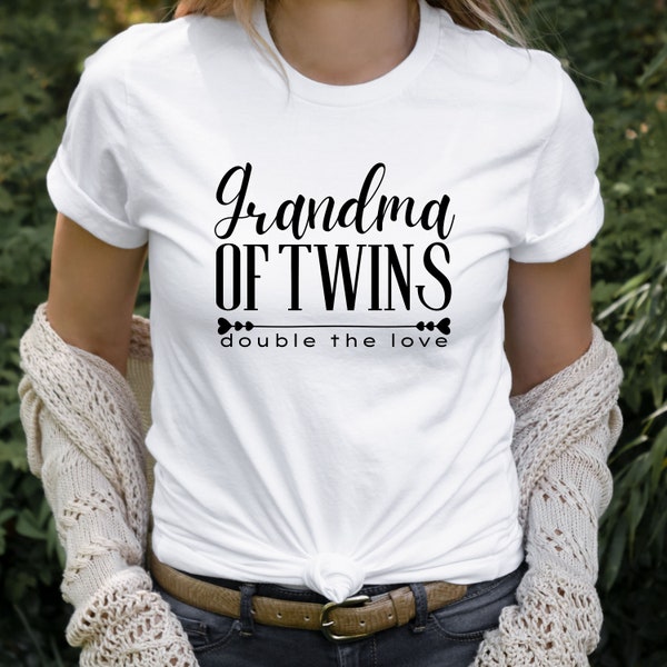 Grandma Of Twins Shirt, Twin Grandma Shirt, Gift For Grandma, Twin Moms Shirt, Mothers Day Tshirt, Grandma To Be Tee, Twin Pregnancy Shirt