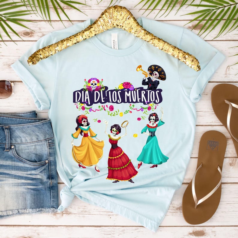 Dia De Los Muertos Tshirt, Day Of The Dead Shirt, Sugar Skull Shirt, La Catrina Tee, Mexican Halloween Top afbeelding 5