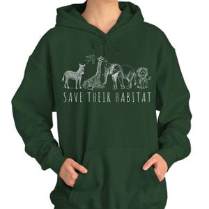 Wildlife Conservation Sweatshirt: African Safari Animals Crewneck, Wild Animals Preservation Hoodie, Zoo Trip Sweater image 2
