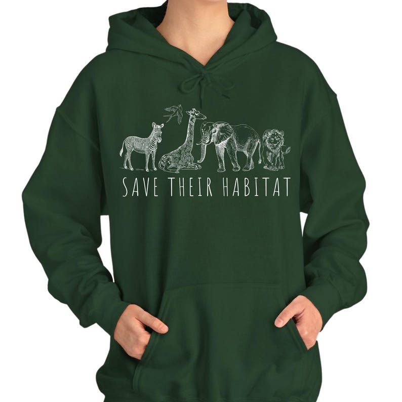 Wildlife Conservation Sweatshirt: African Safari Animals Crewneck, Wild Animals Preservation Hoodie, Zoo Trip Sweater image 2
