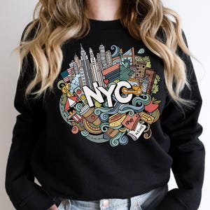 New York Crewneck, New York City Sweatshirt, NYC Hoodie, New York Lover Sweater, New Yorker Gift Tee, NYC Trip Sweatshirt, New York Hoodie