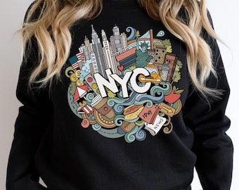 New York City Sweatshirt: NYC Lover Hoodie, New Yorker Crewneck, NY Trip Outfit