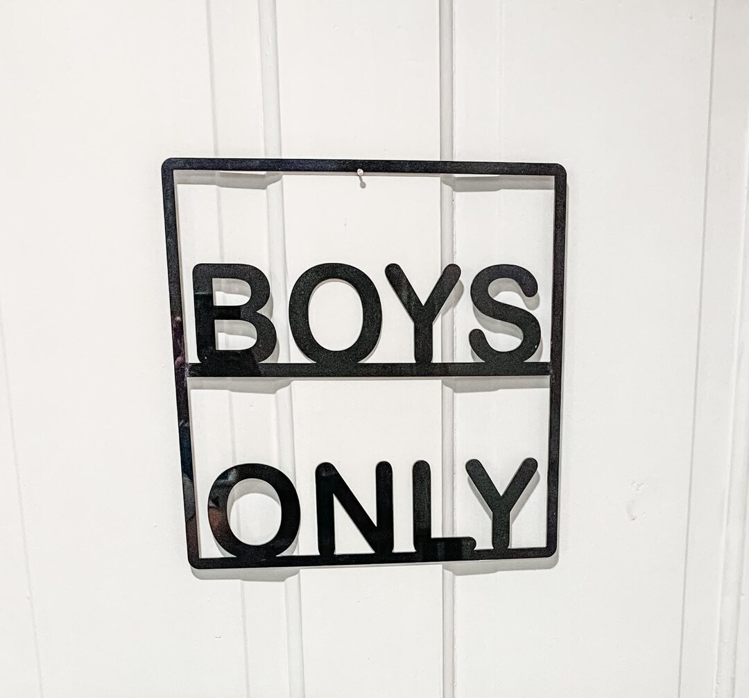 BOYS ONLY Sign - Etsy