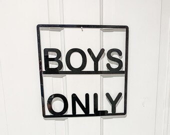 Boys Only Signs - Etsy