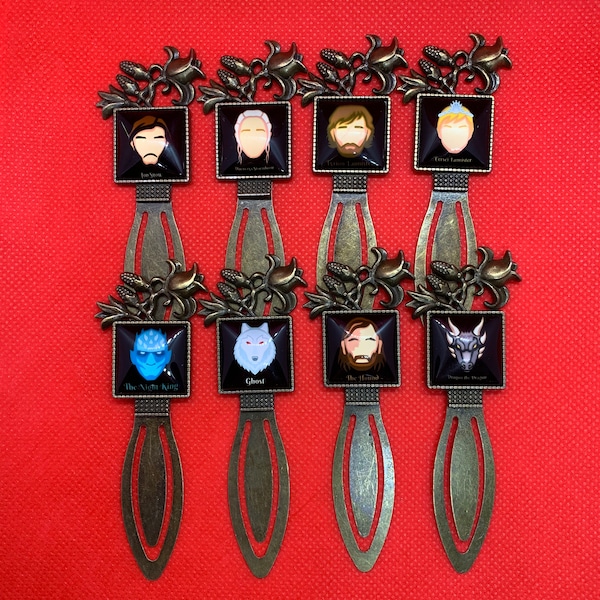 Game of Thrones inspired " Character Portraits " Cabochon Bookmark (John Snow Daenerys Stormborn Targaryen Tyrion Cersei Lannister) Metal