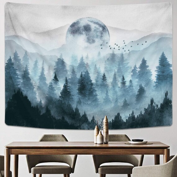 Foggy forest tapestry hotsell