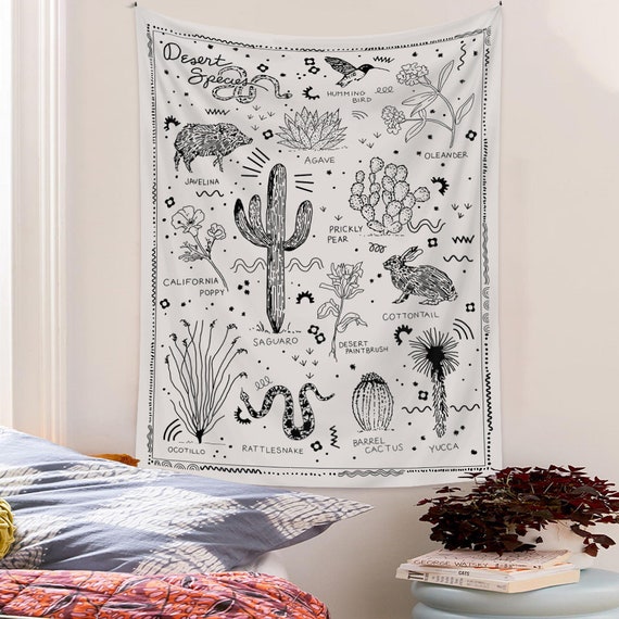 Desert cactus tapestry sale