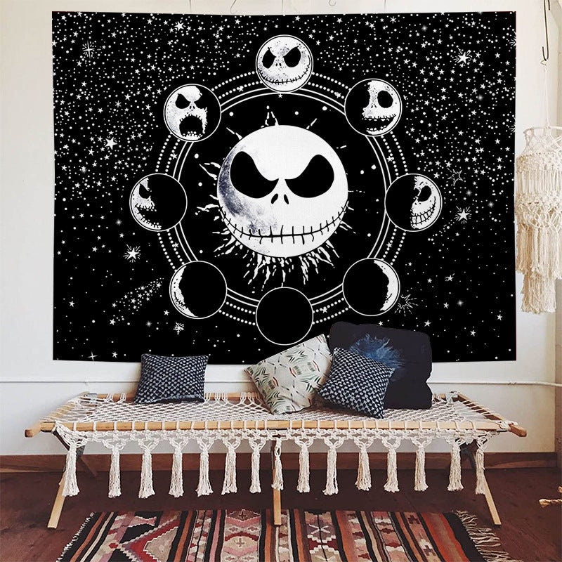 Jack skellington moon phase tapestry hotsell