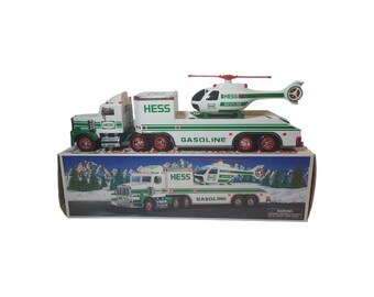 1995 HESS Toy Truck and Helicopter - Helicopter Lights & Rotors Do Not Work