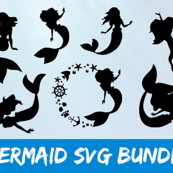 Mermaid Bundle Svg | Mermaid svg bundle, Mermaids svg, Cute mermaids, Mermaid clipart, Cricut mermaid svg | (SVG, PNG)