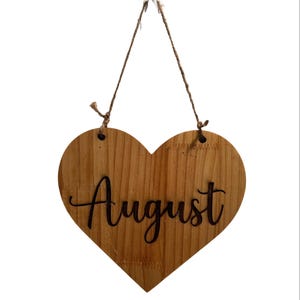 Custom Name Engraved Wooden Heart