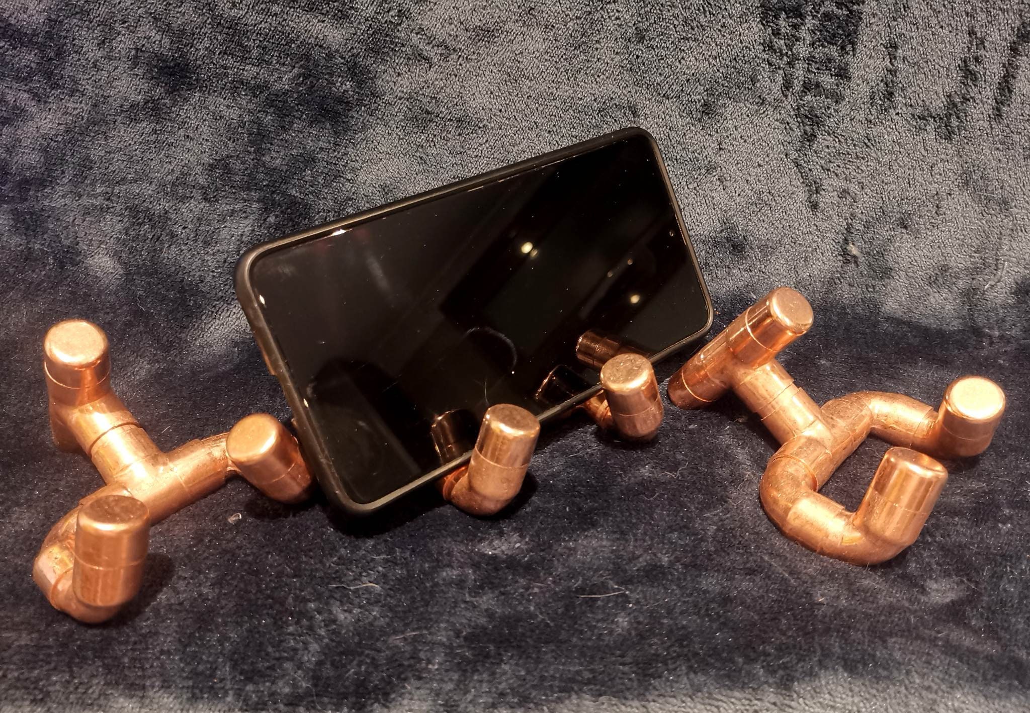 Handmade Copper Mobile Phone Stand: Industrial Vintage Style - Etsy
