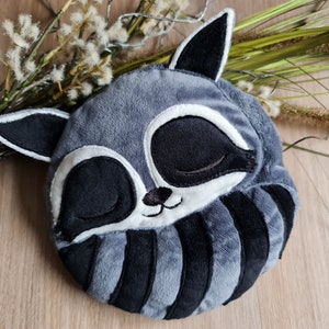 Handmade cushion cover raccoon, customizable