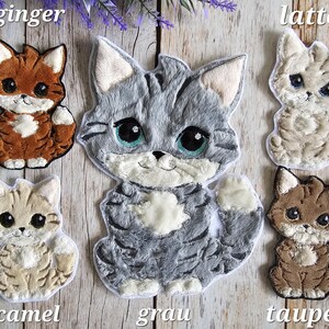 Applikation Katze • als Aufnäher, Bügelpatch oder Patch für den Schulranzen
