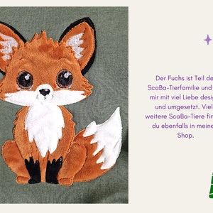 Handmade children's sweater with embroidered cuddly fox available in many colors image 4