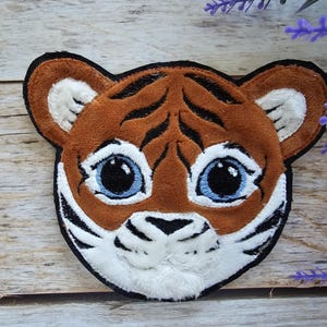 Applikation Tiger • als Aufnäher, Bügelpatch oder Patch für den Schulranzen