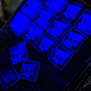 UV-GLÖDANDE Dödskalle Moral Patch / Ranger Eye | gitd, EDC-tillbehör