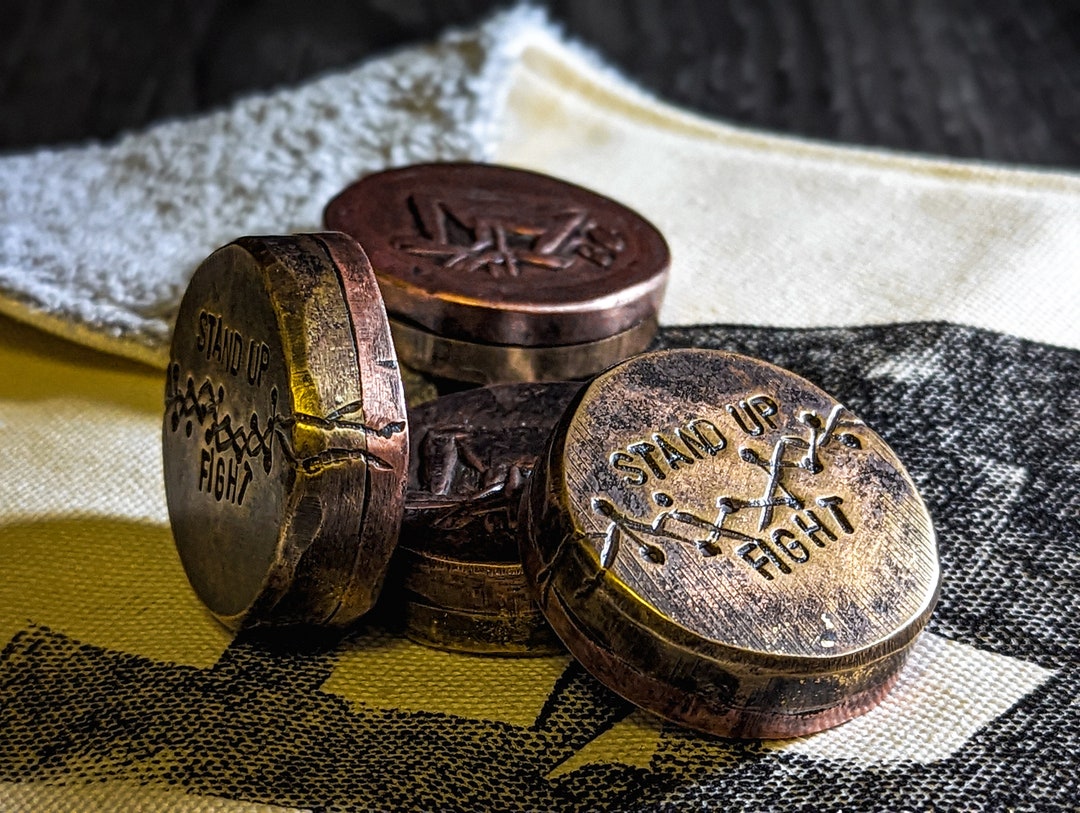 Worry Coin STAND UP, FIGHT Worry Coin / Challenge Coin Edc - Etsy