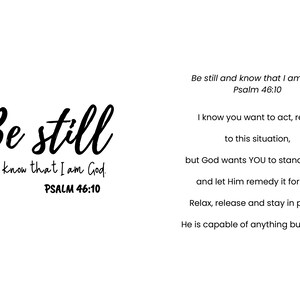 Wees stil, KJV, Psalm, God, Bemoediging